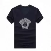 t shirt versace collection homme on sale col-v blue